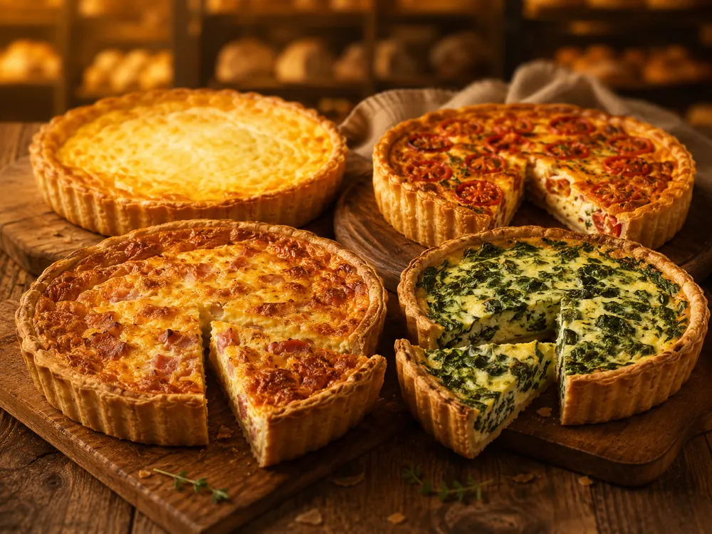 Fatia de quiche lorraine